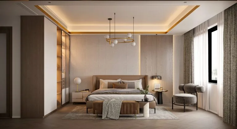 3d,Render,Of,Luxury,Hotel,Room